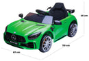 Macchina Elettrica per Bambini 12V con Licenza Mercedes GTR AMG Verde