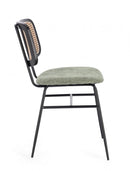 Set 2 Sedie 45x59x80,5 cm Sienna in Tessuto Verde