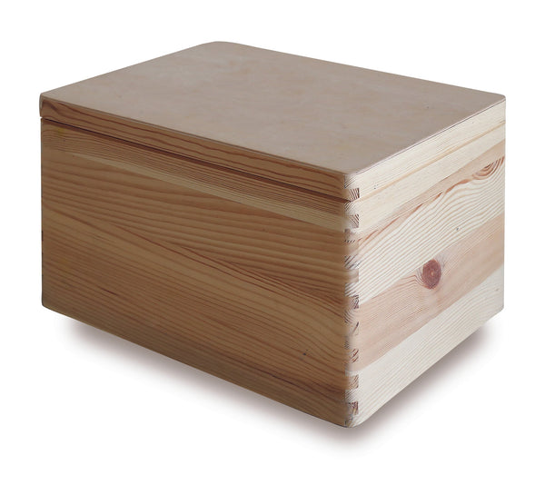 Scatola con Coperchio 40x30x23 cm in Legno di Pino Naturale sconto