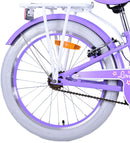 Bicicletta per Bambine 20" Freni Vbrake Cambio Shimano 7 Marce e Cavalletto con Cestino e Portapacchi Viola