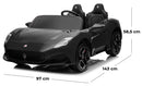 Macchina Elettrica per Bambini 12V con Licenza Maserati MC20 Nera