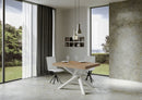 Tavolo Allungabile 140-244x90x77 cm Volantis Quercia Natura Telaio Bianco 