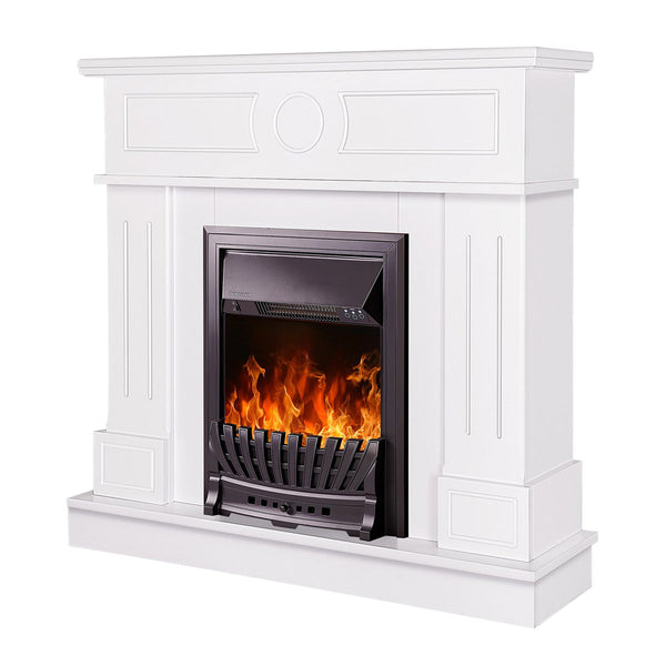 Camino Elettrico da Pavimento 97,8x104,8x30 cm Effetto Fiamma 2000W Ambasador & Pluton Bianco acquista