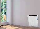Radiatore Elettrico Ceramico da Parete 69x58cm 1000W Chemin'Arte Bianco