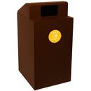 Contenitore per Raccolta Differenziata Capacità 100 L con Etichette 45x50x96 cm in Acciaio Verniciato 