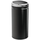 Pattumiera Automatica da 42L con Sensore a Infrarossi 30.5x30.5x68 cm in Acciaio e Plastica Nero  