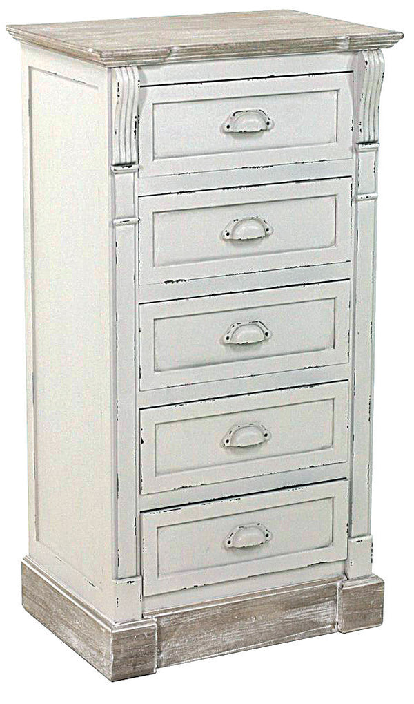 sconto Cassettiera in Legno 5 Cassetti Provenza