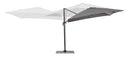 Ombrello a Braccio da Giardino 8 Stecche 300x300x235h cm Telo in Poliestere Siviglia Antracite e Grigio