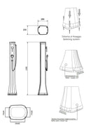 Mini Doccia Solare da Giardino Lavapiedi Miscelatore e Doccetta Mobile Arkema Happy Go Cherry