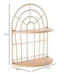 Mensola Doppia Arch 34,5x18x45,5 cm in Rattan