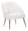 Poltrona Shell Crema 65x69x84 cm in Legno Spugna Poliestere e Acciaio Crema e Oro
