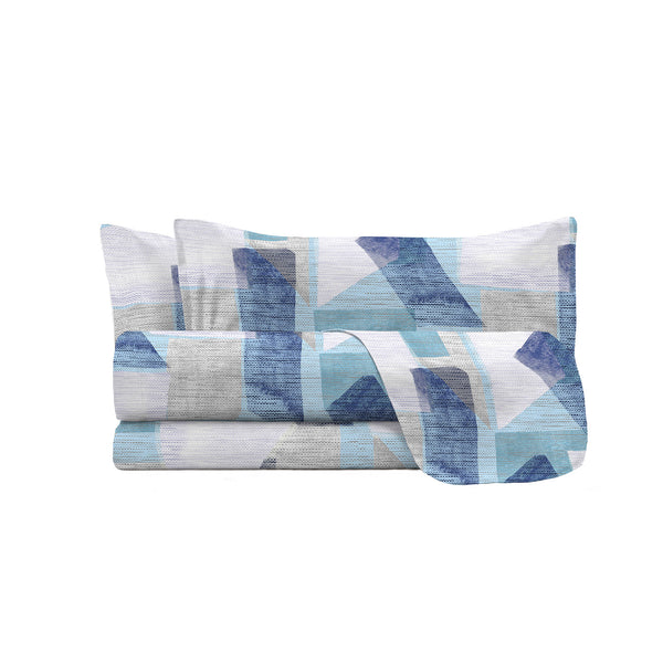 Set Lenzuola con Stampa Sopra Sotto e Federe Linea River Milk Varie Misure acquista