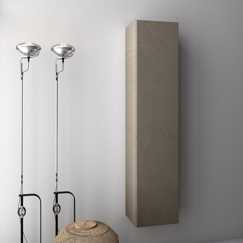 Pensile da Bagno 34x27x160 cm in Legno TFT Marte Pietra Avana