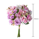 Set 4 Bouquet Artificiali Rose Ortenzie 36 cm