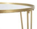 Tavolinetto da Caffé Glam Oro/Mirror Ø50x58,5 cm in Ferro e Vetro Oro