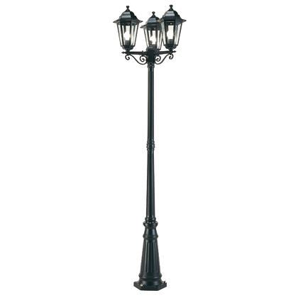sconto Lampada Palo per Giardino Alto Tre Luci Colore Nero per Esterno Linea Esagonale Sovil