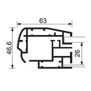 Bacheca da Esterno con Apertura a Ribalta 146,5x106,7x4,7 cm in Alluminio con Led Silver