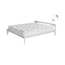 Topper Memory Con Fodera in Poliestere e Carbonio Bianco Varie Misure
