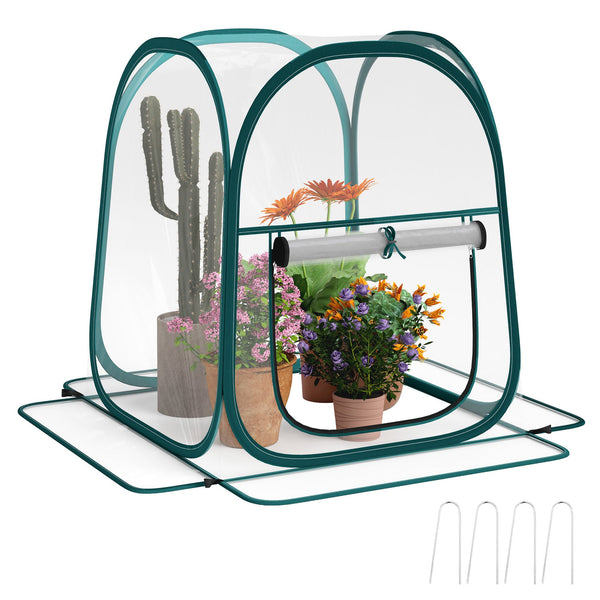Mini Serra Pop Up 70x70x80 cm Pieghevole in Acciaio e Plastica acquista