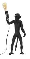 Lampada da Tavolo Monkey Nero 26x34x55 cm in Resina Nero      