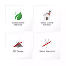 Camino a Bioetanolo da Pavimento 95x28x87 cm Flig Trenton Light Bianco