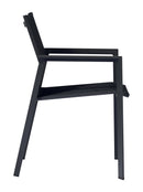 Sedia Impilabile da Giardino 57x62x87 cm in Alluminio Nashville Nera