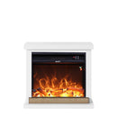 Camino Elettrico da Pavimento 75x67,8x24,5 cm Effetto Fiamma 1500W Sined Sorano Bianco