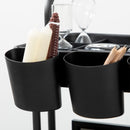 Carrello da Cucina Multiuso 3 Livelli con Accessori Nero  