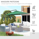 Ombrellone da Giardino in Acciaio Ø3x2,5 m  Rex Verde