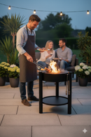 Barbecue a Legna Piano Cottura 5 mm Erica in Acciaio Nero Alta Temperatura