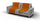 Copriseduta Divano Trapuntato in Microfibra Doubleface Arancio/Giallo