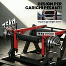 Macchina per Hip Thrust 194x130x72 cm con Pedana Regolabile Capacità 270 kg e Porta Pesi in Acciaio e PU Rosso      