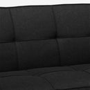 Divano Letto 172x74x75 cm in Tessuto Nero