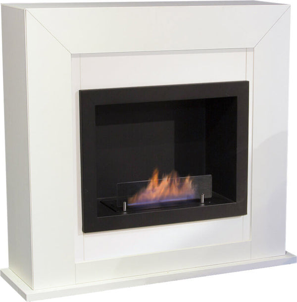 sconto Camino a Bioetanolo da Pavimento 98x91 cm Ruby Fires Adra Riano Bianco