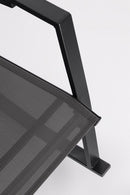 Poltrona a Dondolo da Giardino 60x107x95h cm in Acciaio e Textilene Ercolano Antracite  