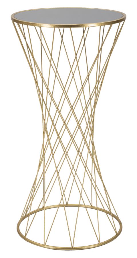 Tavolino Tower New 50x100x50 cm in Ferro e MDF Oro prezzo
