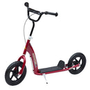 Monopattino per Bambini 5-12 Anni 120x52x80-88 cm Supporta fino a 50 Kg Telaio in Acciaio Rosso  