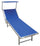 Lettino Prendisole da Giardino in Alluminio con Tettuccio Morel Blu