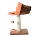 Albero Tiragraffi per Gatti con Cuccia in Peluche 40x40x60 cm 