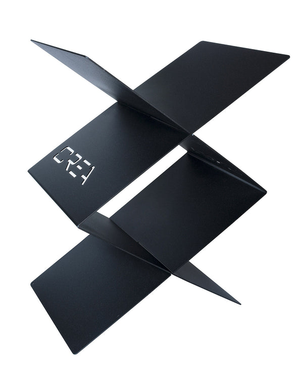 online Portalegna per Camino da Interno 560x380x740 cm in Acciaio Crea Rombo Largo Nero