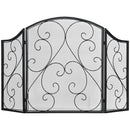 Parascintille con Antine 66x31x81 cm in Metallo Nero