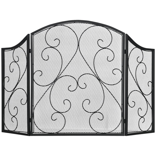 Parascintille con Antine 66x31x81 cm in Metallo Nero prezzo