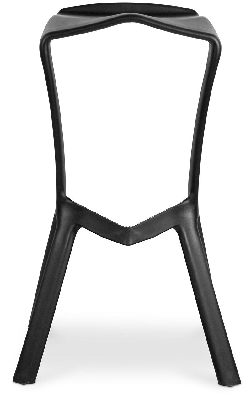 Sgabello da Bar Casa Cucina in Polipropilene Vandi Nero