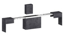 Set 2 Panche Allungabili 66/290x25x45 cm Pratika Singola A e B Grigio Ardesia  