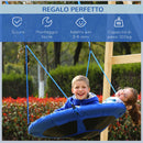 Altalena Rotonda per Bambini Interno ed Esterno 100x180 cm 