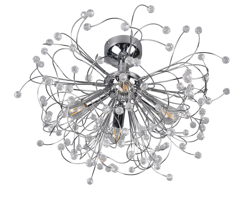 Plafoniera da Interno Attacco E14 in Metallo Cromo