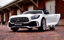 Macchina Elettrica per Bambini 2 Posti 24V con Licenza Mercedes GTR AMG Bianca