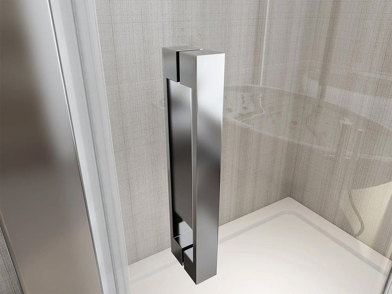 Porta Parete Doccia 1 Anta a Libro in Cristallo Trasparente 6mm H190 Varie Misure