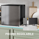 Mini Frigorifero da 46L con Scomparto per Ghiaccio Porta Reversibile Temperatura Regolabile Argento      
