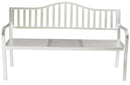Panchina 3 Posti da Giardino 150x60x85 cm in Ferro Pesaro  Bianca